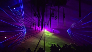Inndoor Lasershow im Festzelt des Volksfest Aidenbach 2016 